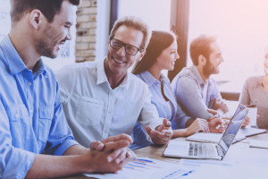 Business People in Smart Casual Wear Discussing Affairs.